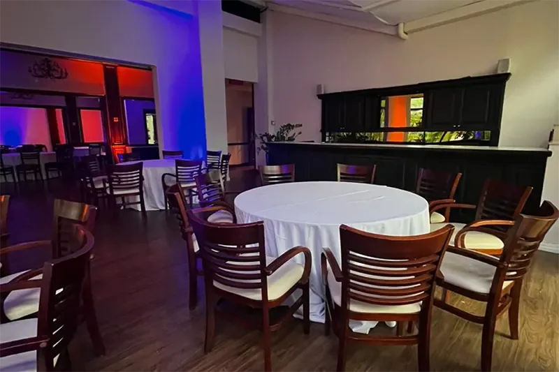 Pérgola do Club Transatlântico em montagem de buffet